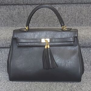Elegant Black Doctors Bag with Tassel